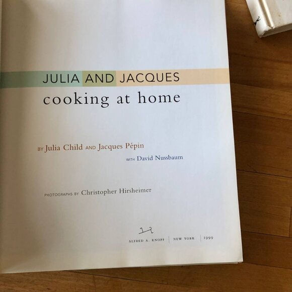 Julia and Jacques Cooking at Home by Julia Child & J. Pepin Cookbook Hardcover - Picture 3 of 12